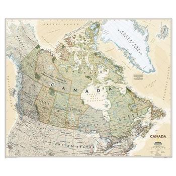National Geographic Canada Wall Map - Executive - Laminated (38 X 32 In)