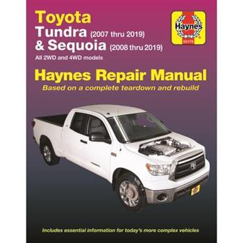 Toyota Tundra 2007 Thru 2019 and Sequoia 2008 Thru 2019 Haynes Repair Manual