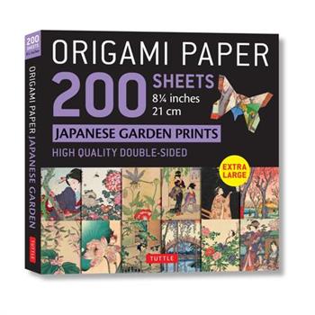 Origami Paper 200 Sheets Japanese Garden Prints 8 1/4” 21cm