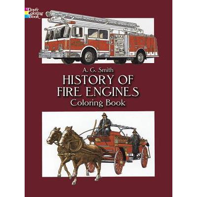 History of Fire Engines Coloring Book