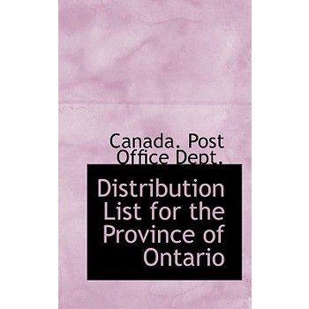 Distribution List for the Province of Ontario