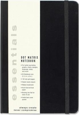 Esstentials Large Black Dot Matrix Notebook