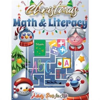 Christmas Math and Literacy Activity Book for Kids, Holiday Math and Reading Adventures