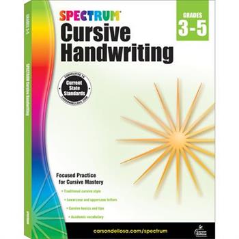Spectrum Cursive Handwriting, Grades 3-5