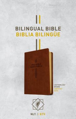 Bilingual Bible / Biblia Biling羹e Nlt/Ntv (Leatherlike, Brown)