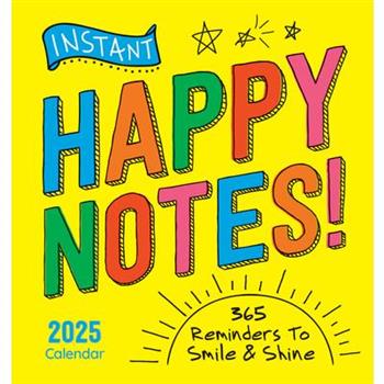 2025 Instant Happy Notes Boxed Calendar
