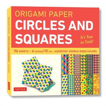 Origami Paper Circles and Squares 96 Sheets 6” (15 CM)