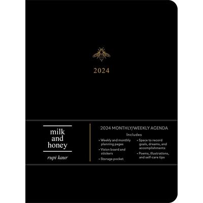 Milk and Honey 12-Month 2024 Monthly/Weekly Agenda Calendar