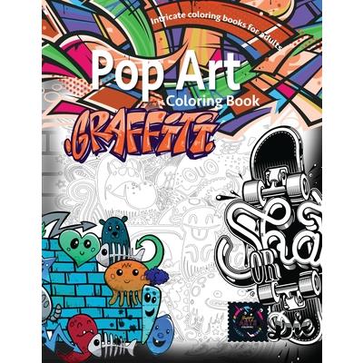 Graffiti pop art coloring book, coloring books for adults relaxation