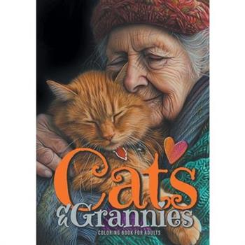 Cats and Grannies Coloring Book for Adults