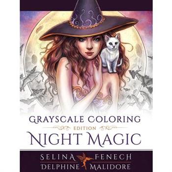 Night Magic - Grayscale Coloring Edition