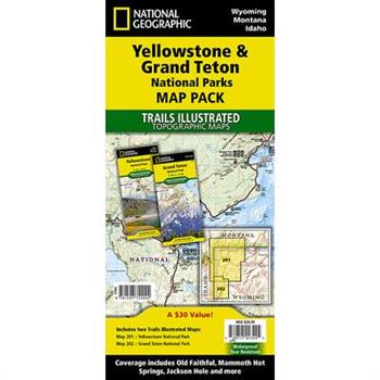 National Geographic Trails Illustrated Topographic Maps Yellowstone & Grand Teton National