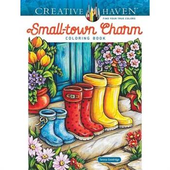 Creative Haven Small-Town Charm Coloring Book