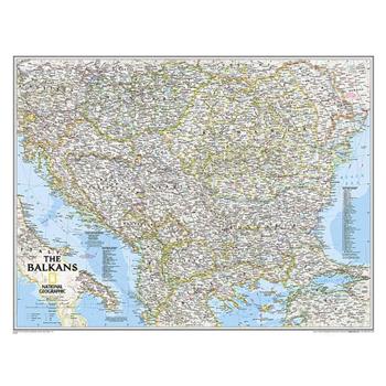 National Geographic: The Balkans Classic Wall Map - Laminated (30.25 X 23.5 Inches)