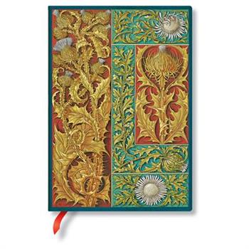 Paperblanks Wild Thistle Vox Botanica Softcover Flexi MIDI Unlined Elastic Band Closure 176 Pg 100 GSM