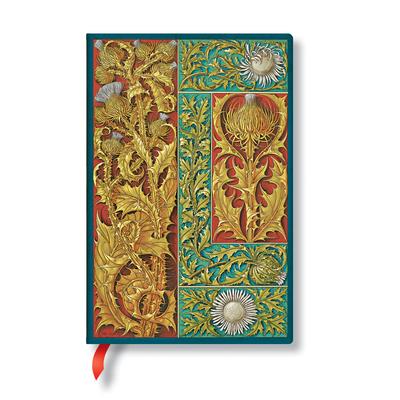 Paperblanks Wild Thistle Vox Botanica Softcover Flexi Mini Lined Elastic Band Closure 208 Pg 80 GSM