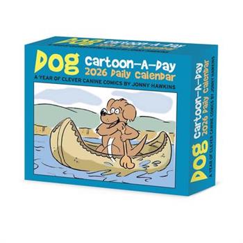 Dog Cartoon-A-Day by Jonny Hawkins 2026 5.4 X 6.2 Box Calendar