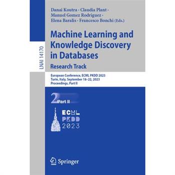 Machine Learning and Knowledge Discovery in Databases: Research Track
