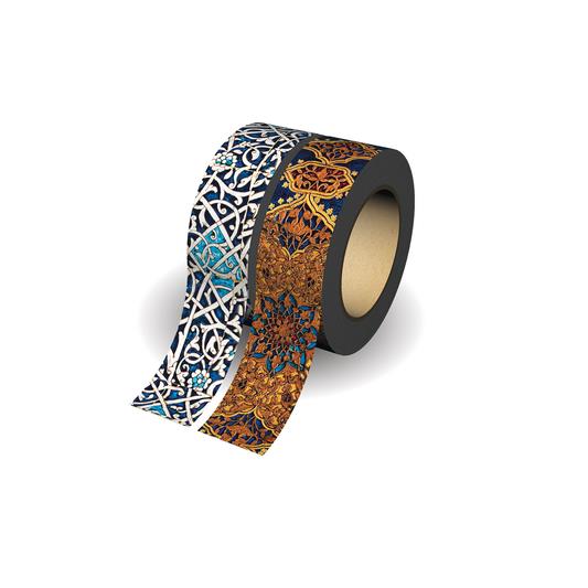 Paperblanks Granada Turquoise/Safavid Indigo Pack of 2 Rolls of Washi Tape