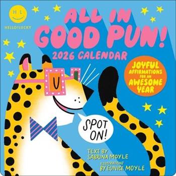 Hello!lucky All in Good Pun 2026 Wall Calendar