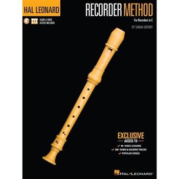 Hal Leonard Recorder Method by Sarah Jeffery - Book with 200+ Audio Demo & Backing Tracks & 40+ Video Lessons Included