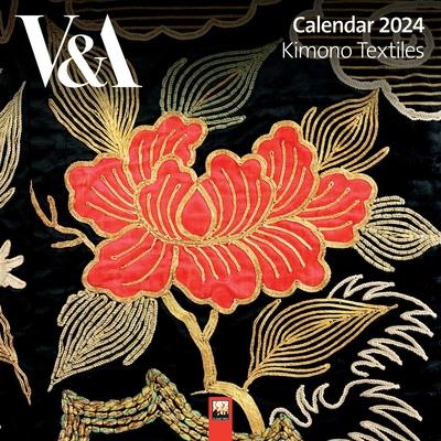 V&a: Kimono Textiles Wall Calendar 2024 (Art Calendar)