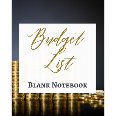 Budget List - Blank Notebook - Write It Down - Pastel Rose Gold Brown - Abstract Modern Contemporary Unique Art Design