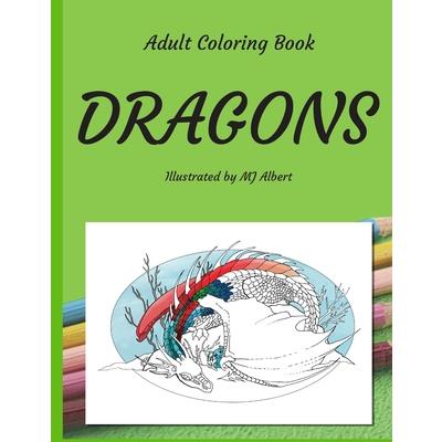 Adult Coloring Book Dragons