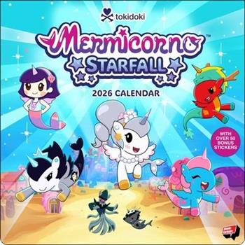 Mermicorno: Starfall 2026 Wall Calendar with 50 Bonus Stickers