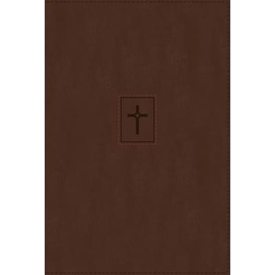Niv, Thinline Bible, Large Print, Leathersoft, Brown, Red Letter, Thumb Indexed, Comfort Print