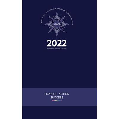 11-in-1 2022 PLANNER 6x9 24-Hour Time Slots Personal Business 24 Hour Planner Daily Diary Hardcover Matte Finish Purpose Action Success V4 Navy Planner