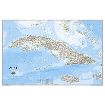 National Geographic: Cuba Classic Wall Map - Laminated (Poster Size: 36 X 24 Inches)