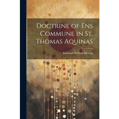 Doctrine of ens Commune in St. Thomas Aquinas