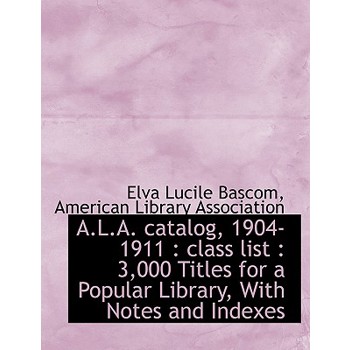 A.L.A. Catalog, 1904-1911
