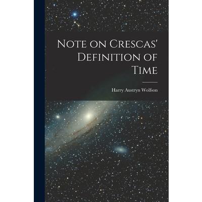 Note on Crescas' Definition of Time