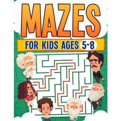 Mazes For Kids Ages 5-8 Kids Activity Book Challenging Maze Book For All Levels Large Print Great Gift Paperback