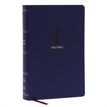 Nkjv, End-Of-Verse Reference Bible, Personal Size Large Print, Leathersoft, Blue, Red Letter, Thumb Indexed, Comfort Print