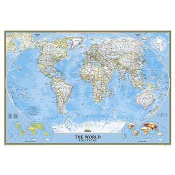 National Geographic: World Classic Wall Map - Laminated (43.5 X 30.5 Inches)