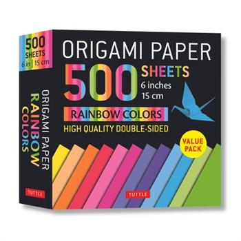 Origami Paper 500 Sheets Rainbow Colors 6 (15 CM)