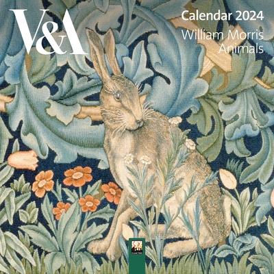 V&a: William Morris Animals Mini Wall Calendar 2024 (Art Calendar)