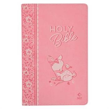 NLT Keepsake Holy Bible for Baby Girls Baptism Easter, New Living Translation, Pink