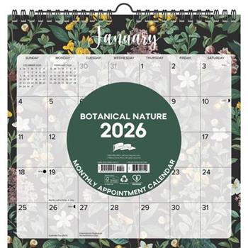 Botanical Nature 2026 12 X 12 Spiral Wall Calendar