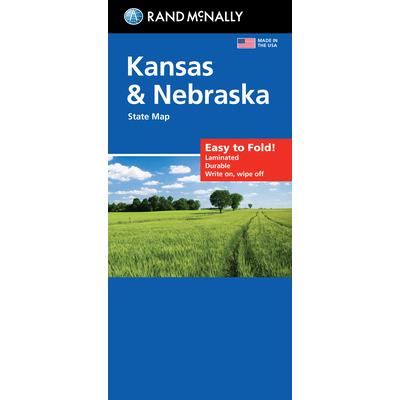 Rand McNally Easy to Fold: Kansas & Nebraska State Laminated Map