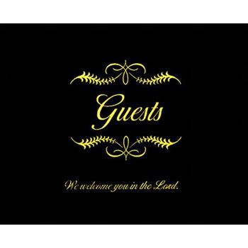 Small Bonded Leather All Occasion Guest Book - Black