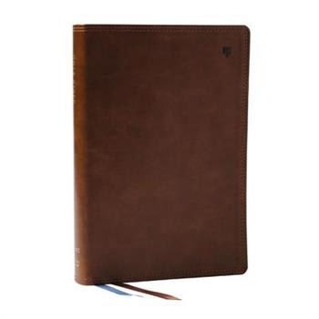 Net Bible, Large Print Thinline with Cross References, Brown Leathersoft, Comfort Print, (Thumb Indexed)