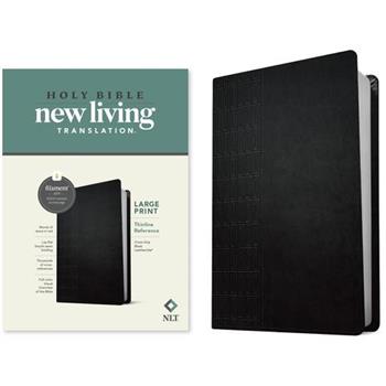 NLT Large Print Thinline Reference Bible, Filament Enabled Edition (Red Letter, Leatherlike, Black)