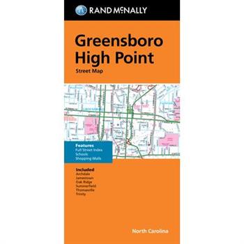 Rand McNally Folded Map: Greensboro, High Point Street Map