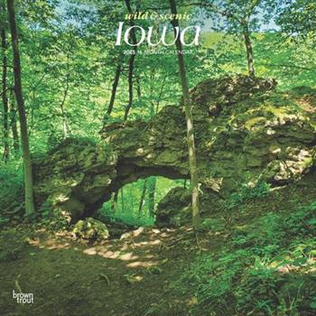 Iowa Wild & Scenic 2025 12 X 24 Inch Monthly Square Wall Calendar Plastic-Free