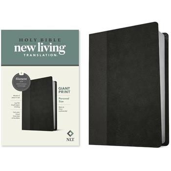 NLT Personal Size Giant Print Bible, Filament Enabled Edition (Red Letter, Leatherlike, Black/Onyx)