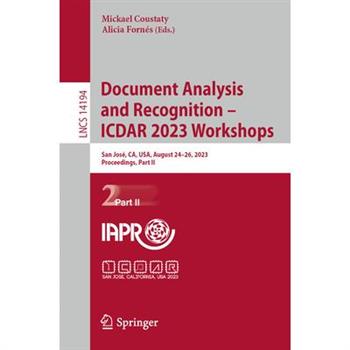 Document Analysis and Recognition - Icdar 2023 Workshops